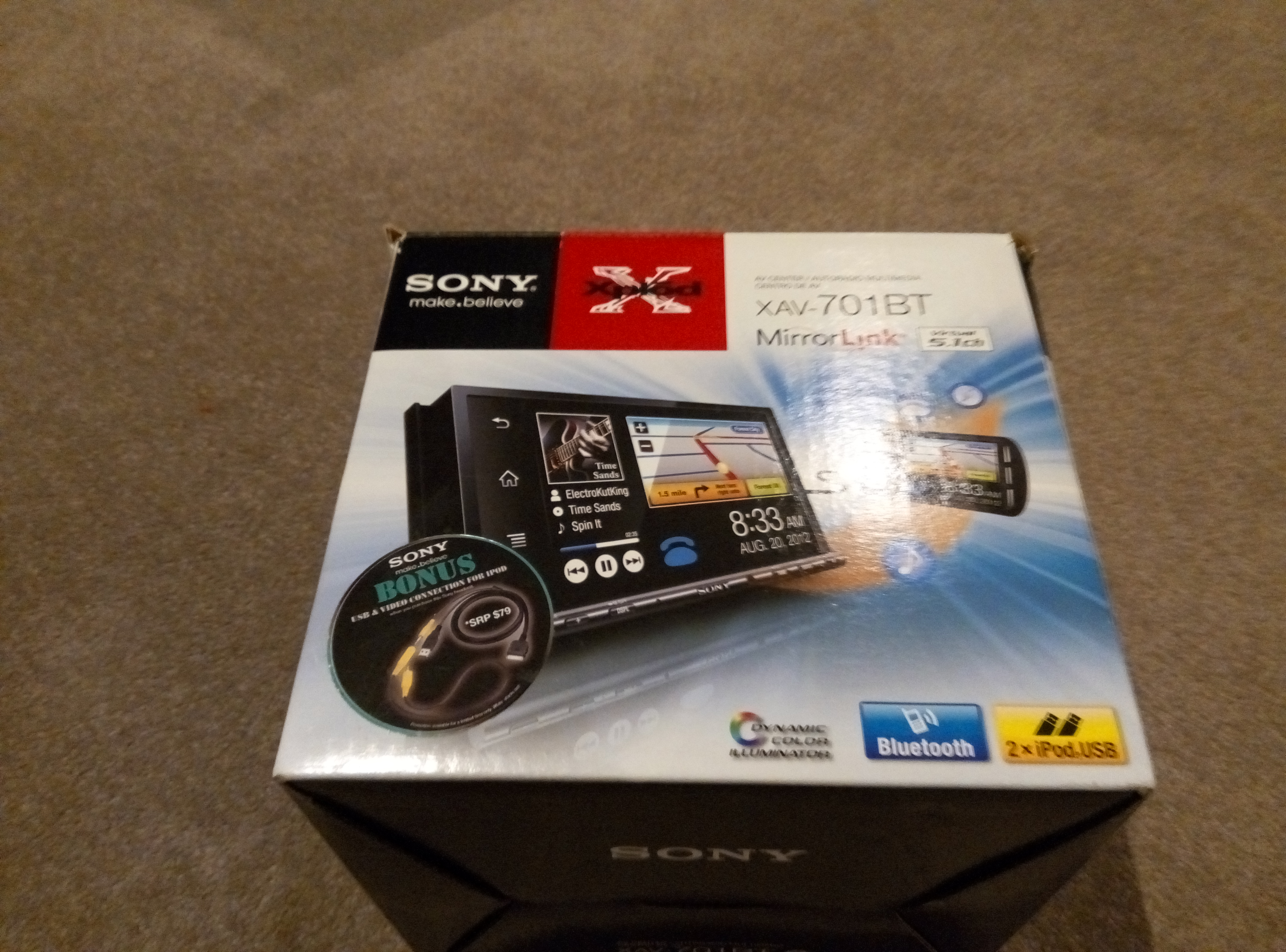 Car DVD Player < SONY XAV-701 BT> New 7 INCH Touch Screen