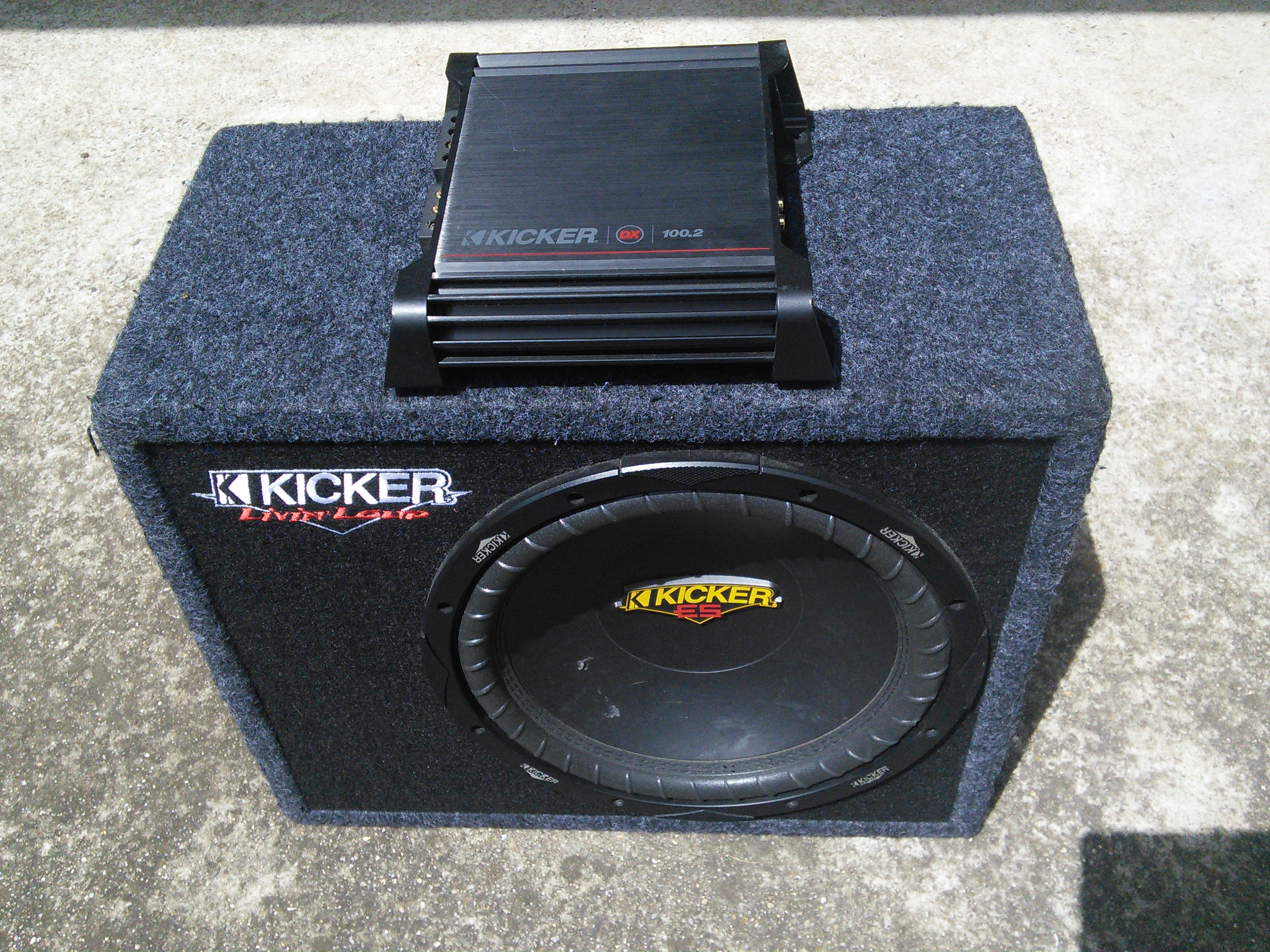 Kicker Subwoofer AMP Combo 08dx100.2 100W 2 Channel Cables SUB