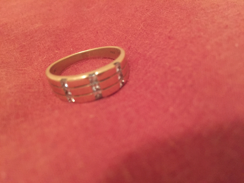 Men's 10K Gold Ring With 1/2 Karat Diamonds