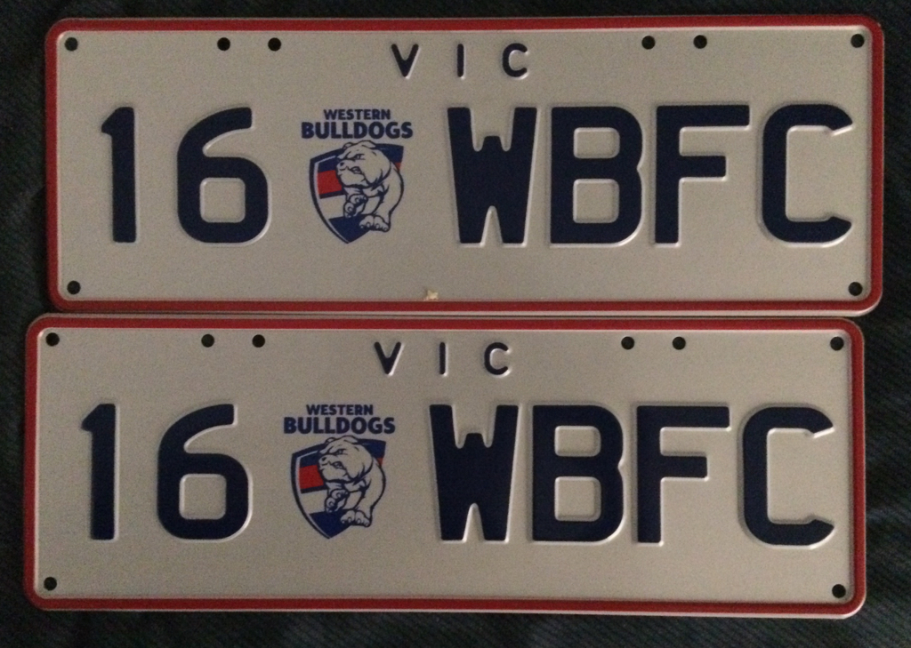 16WBFC Bulldogs VIC Number Plates