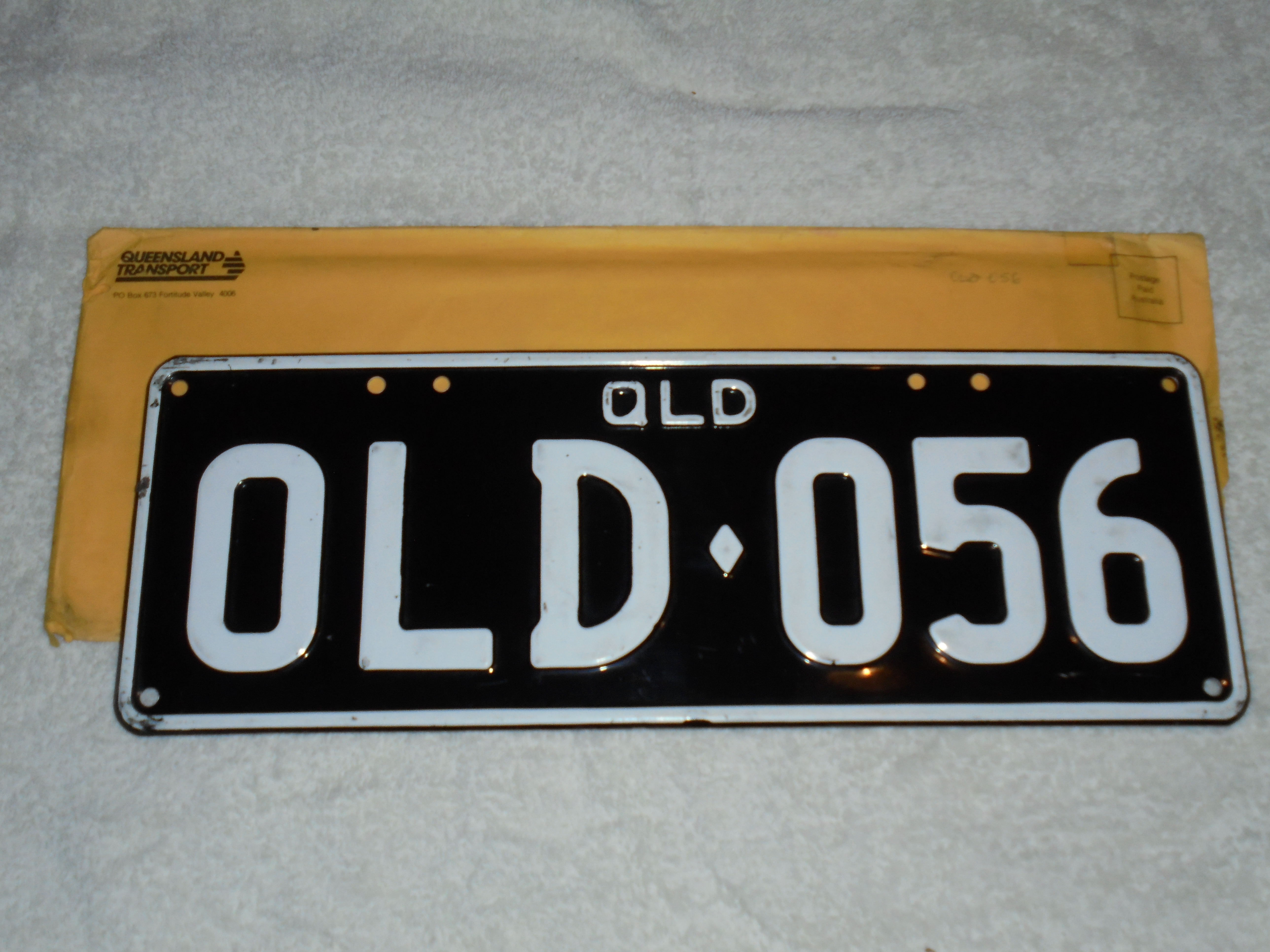 New Genuine QLD Black & White Number Plates -SUIT Any 1956 Vehicle