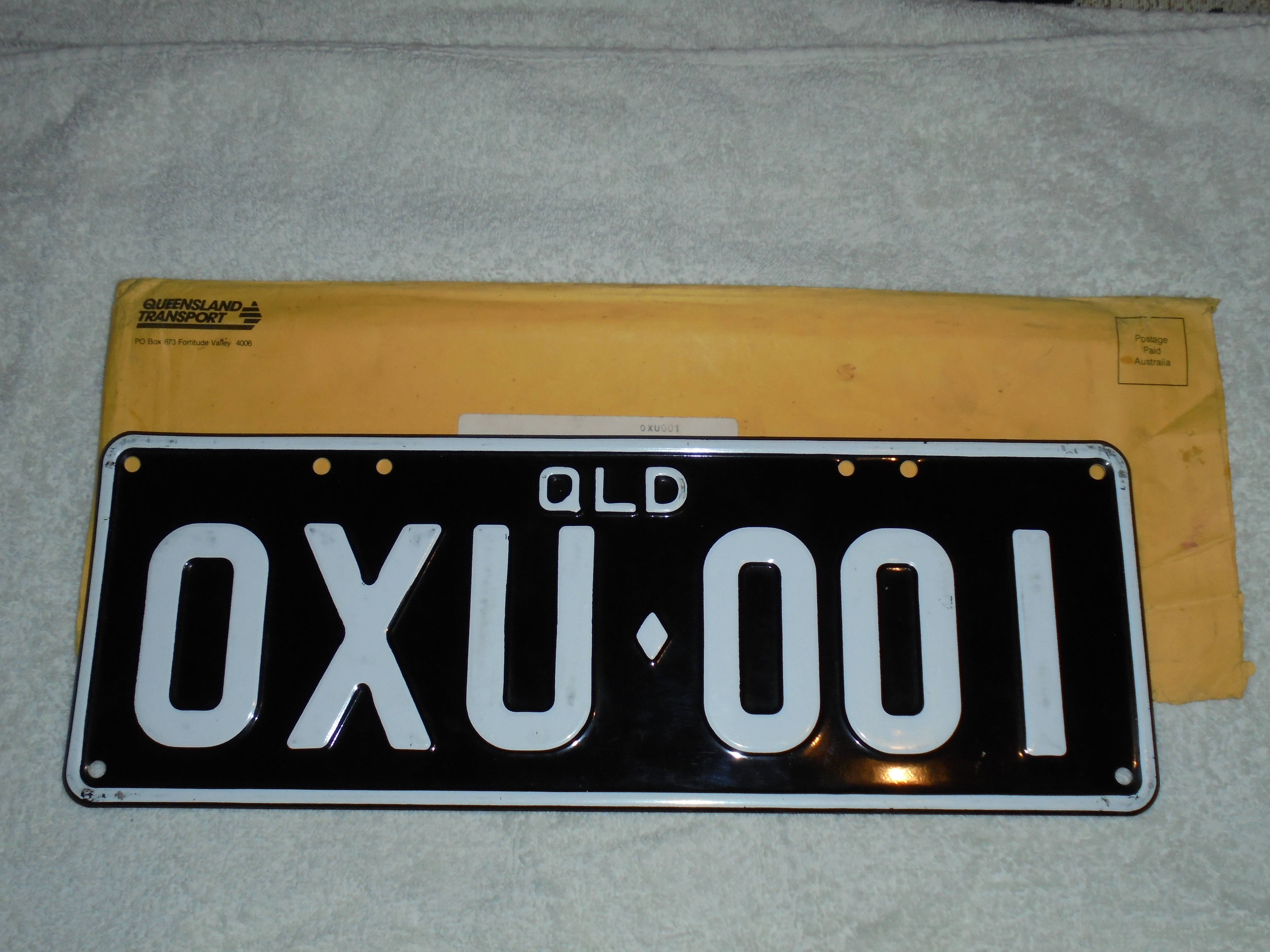 New Genuine QLD Black & White Number Plates -SUIT Any 1956 Vehicle
