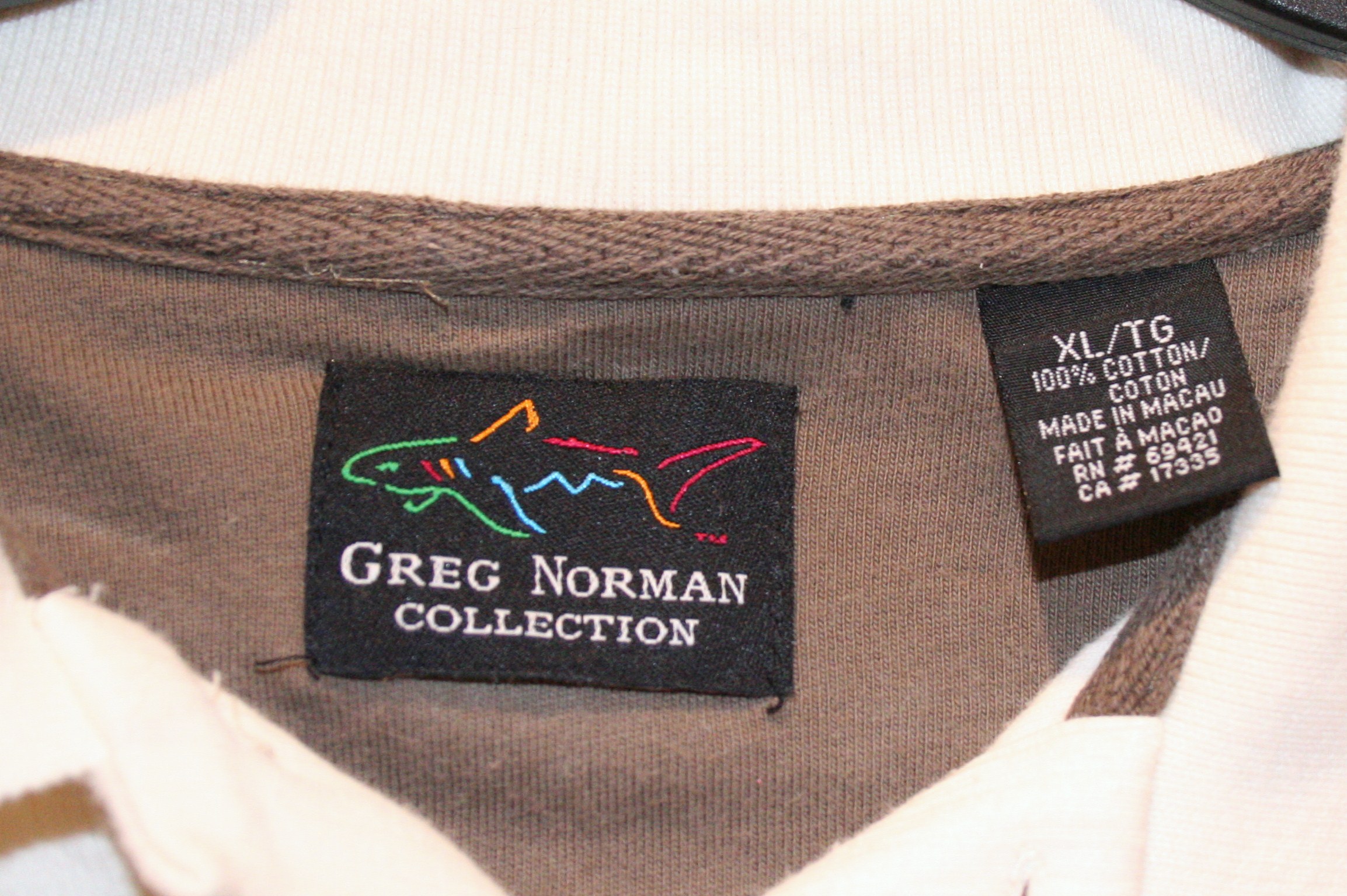GREG Norman Long Sleeve Golf Polo Shirt