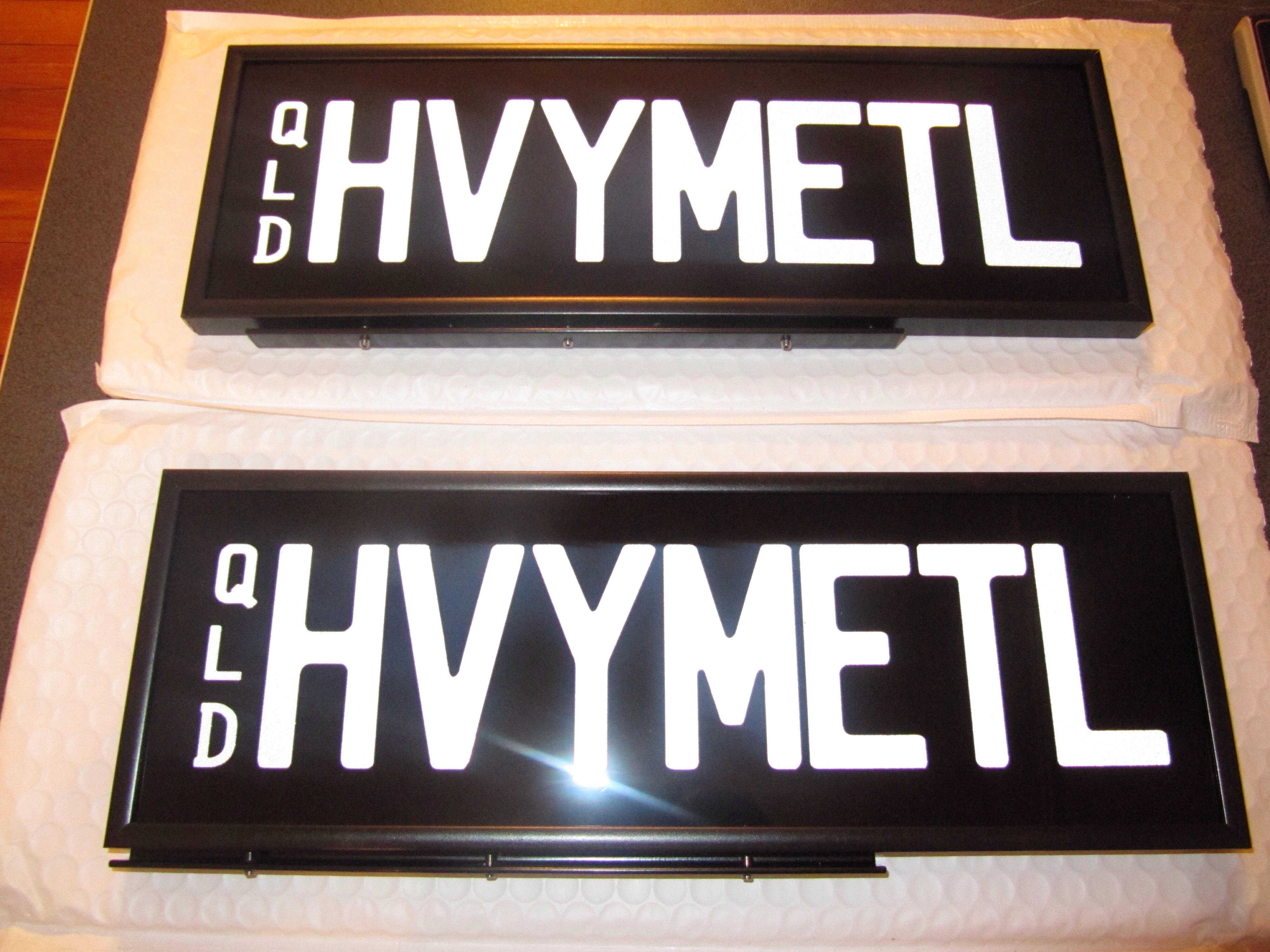 Hvymetl Personalised 7 Letter Plates