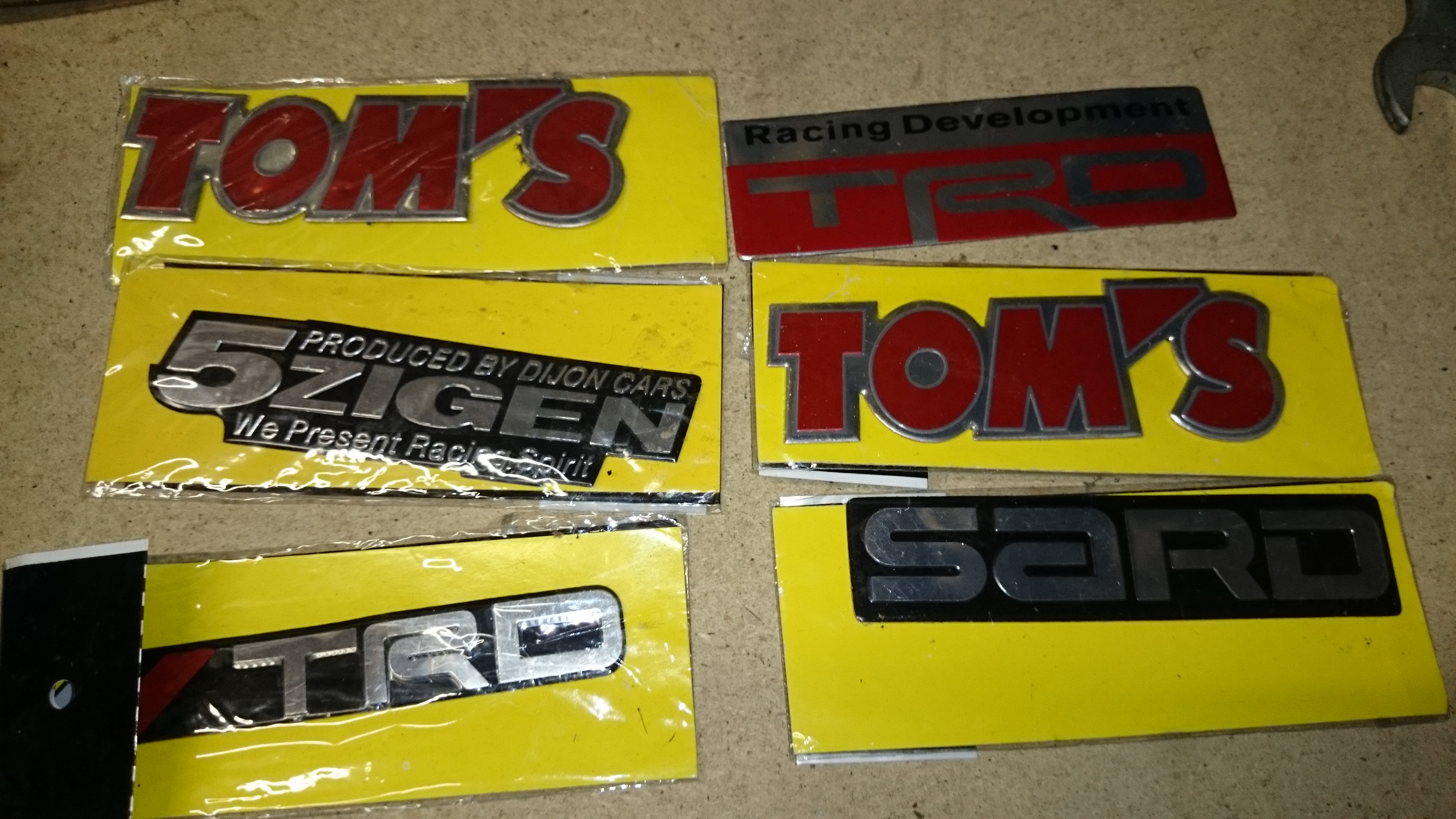 TRD Tom's SARD 5zigen Car Racing JDM Sticker Decals