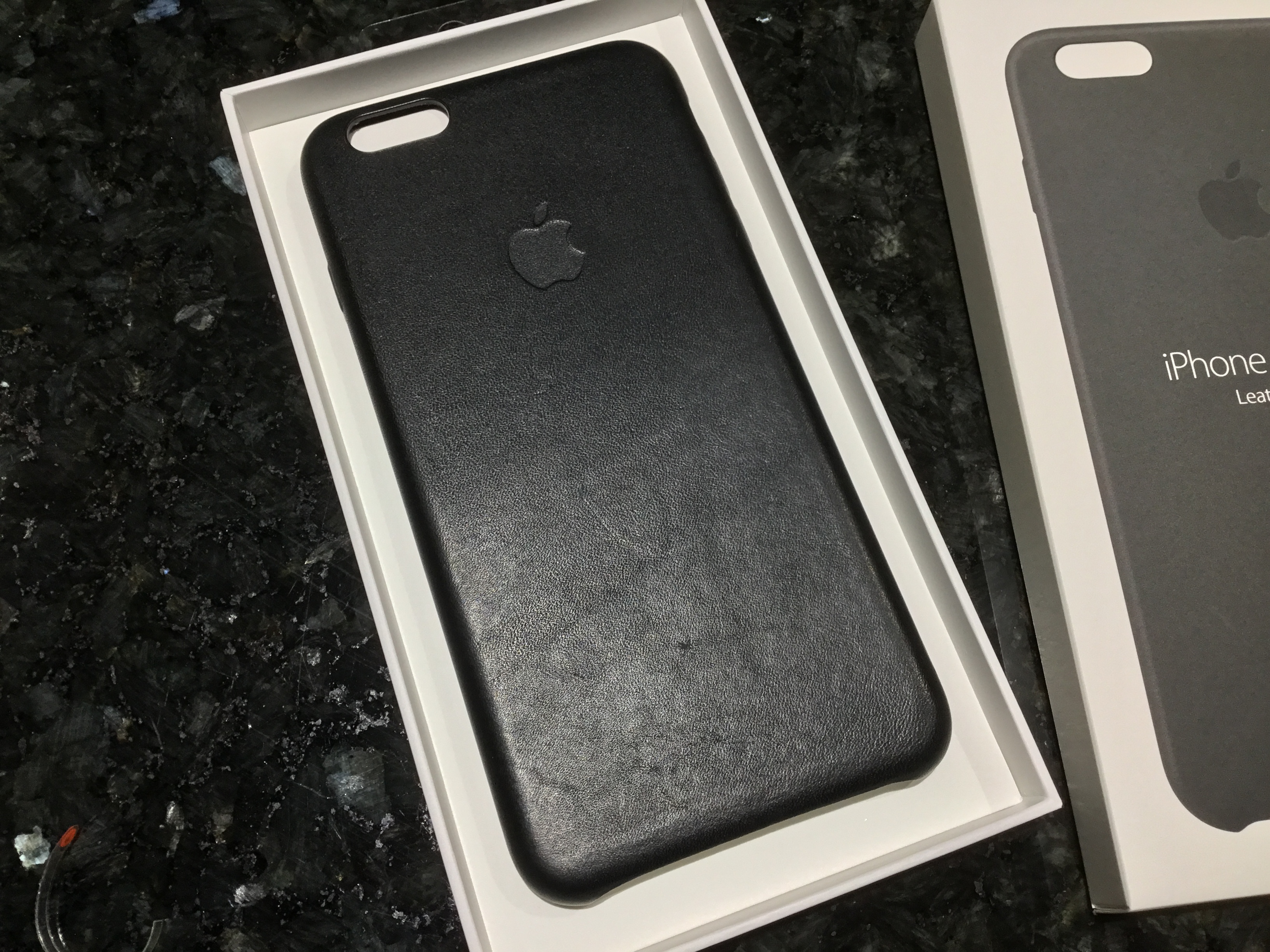 Genuine Apple Iphone 6S Plus Leather CASE - Black