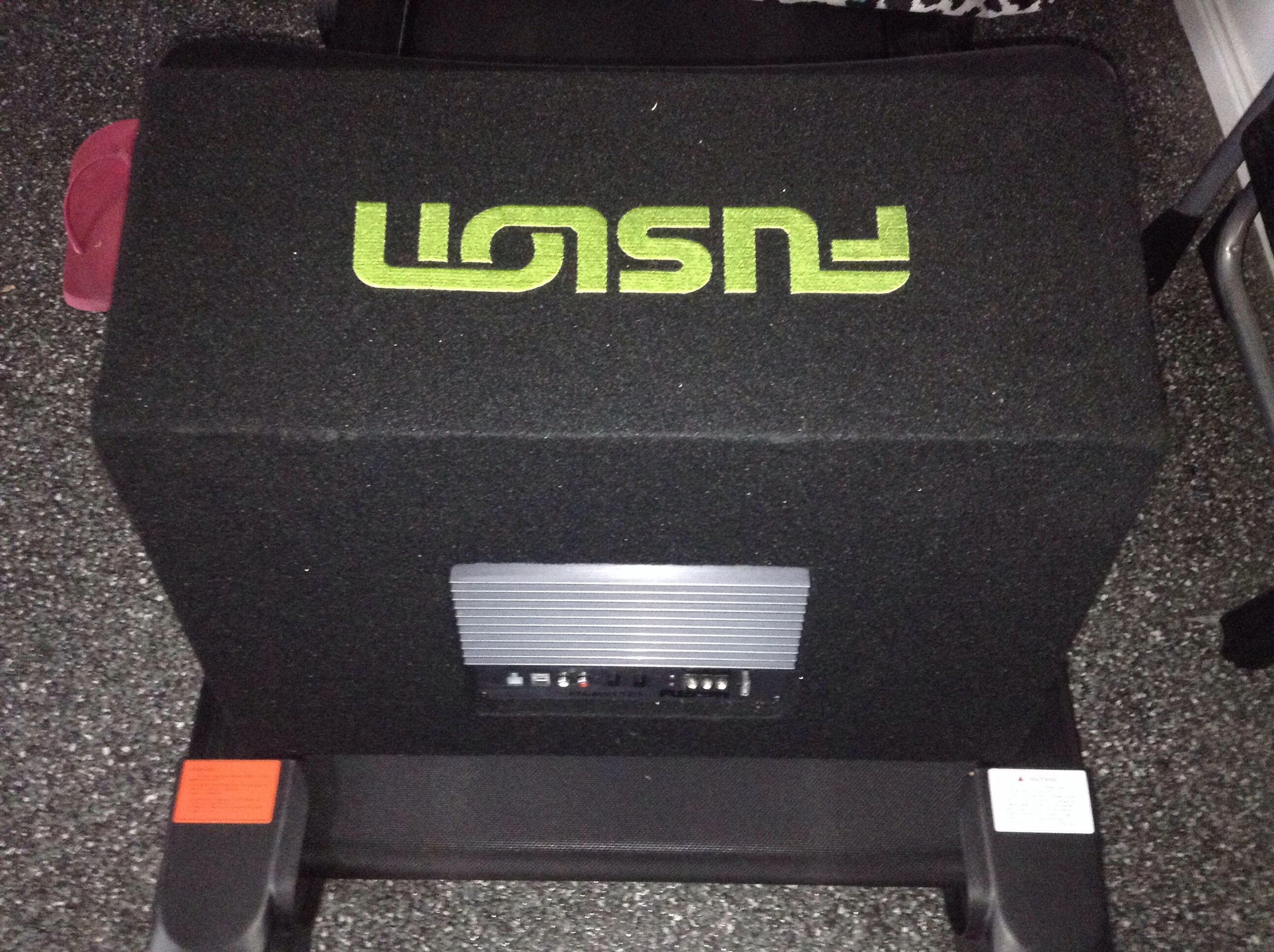 Fusion Subwoofer With Built In AMP and JVC HEAD UNIT For Sale