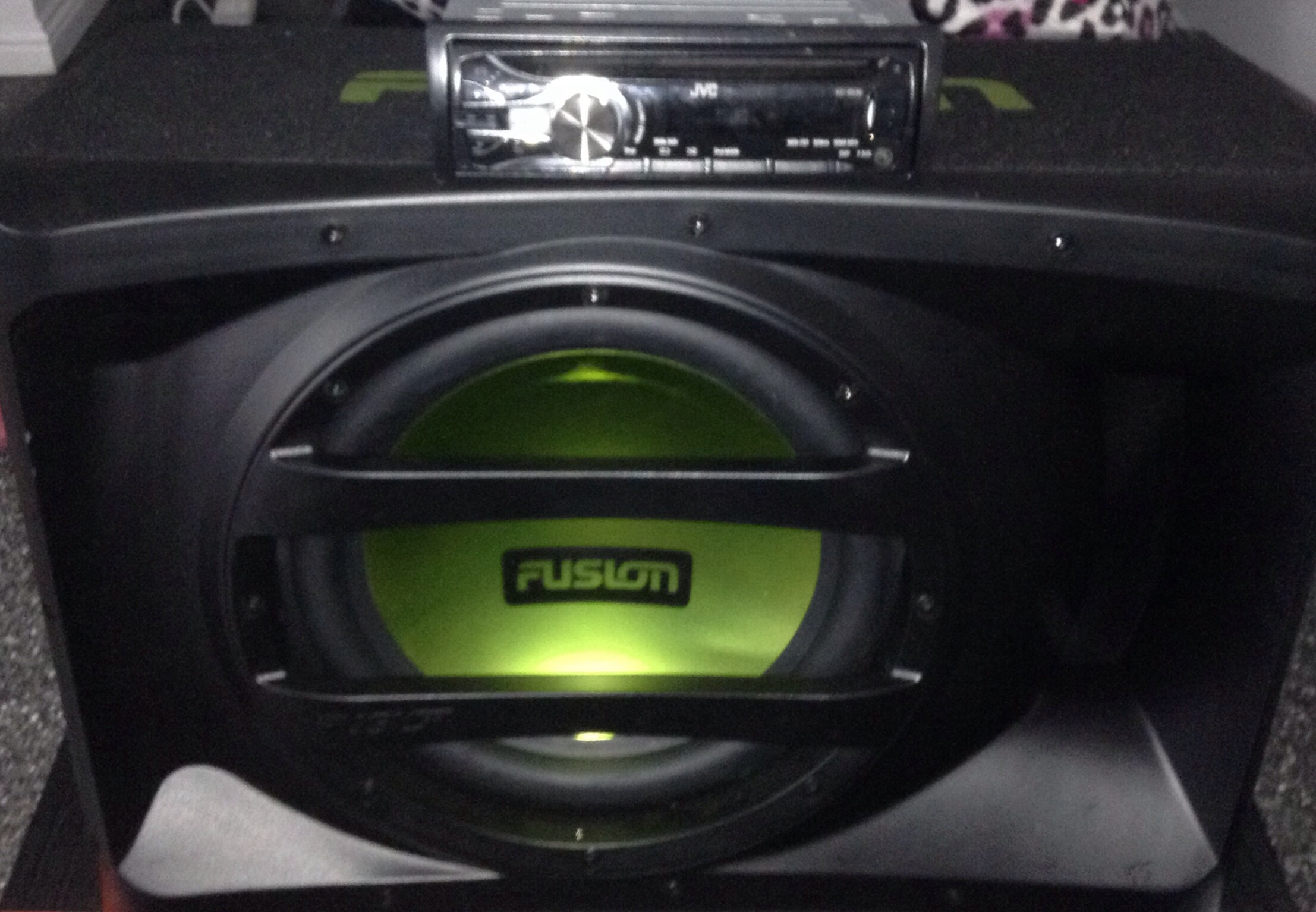 Fusion sub sales built in amp