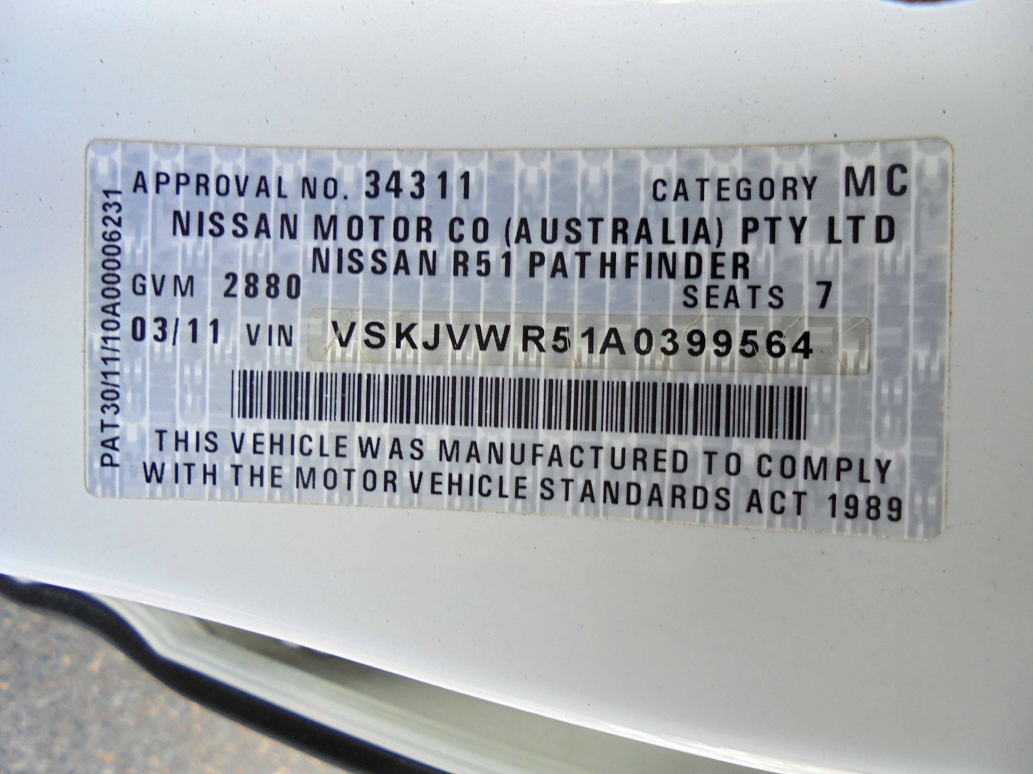 2011 Nissan Pathfinder TI (4X4) R51 Series 4