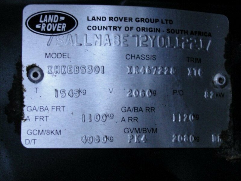 2003 LAND Rover Freelander SE TD4 02MY