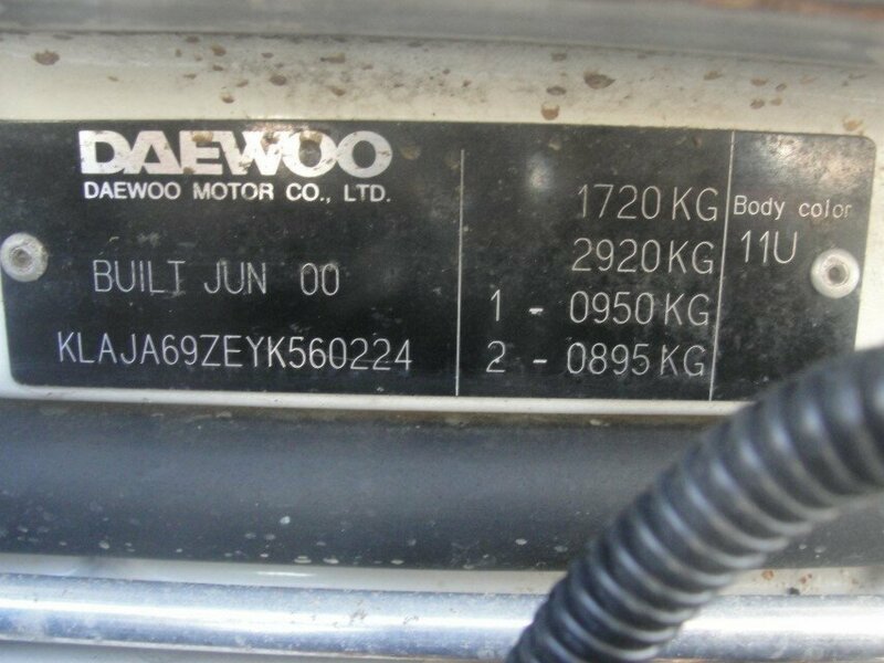 2000 Daewoo Nubira X Series CDX J150