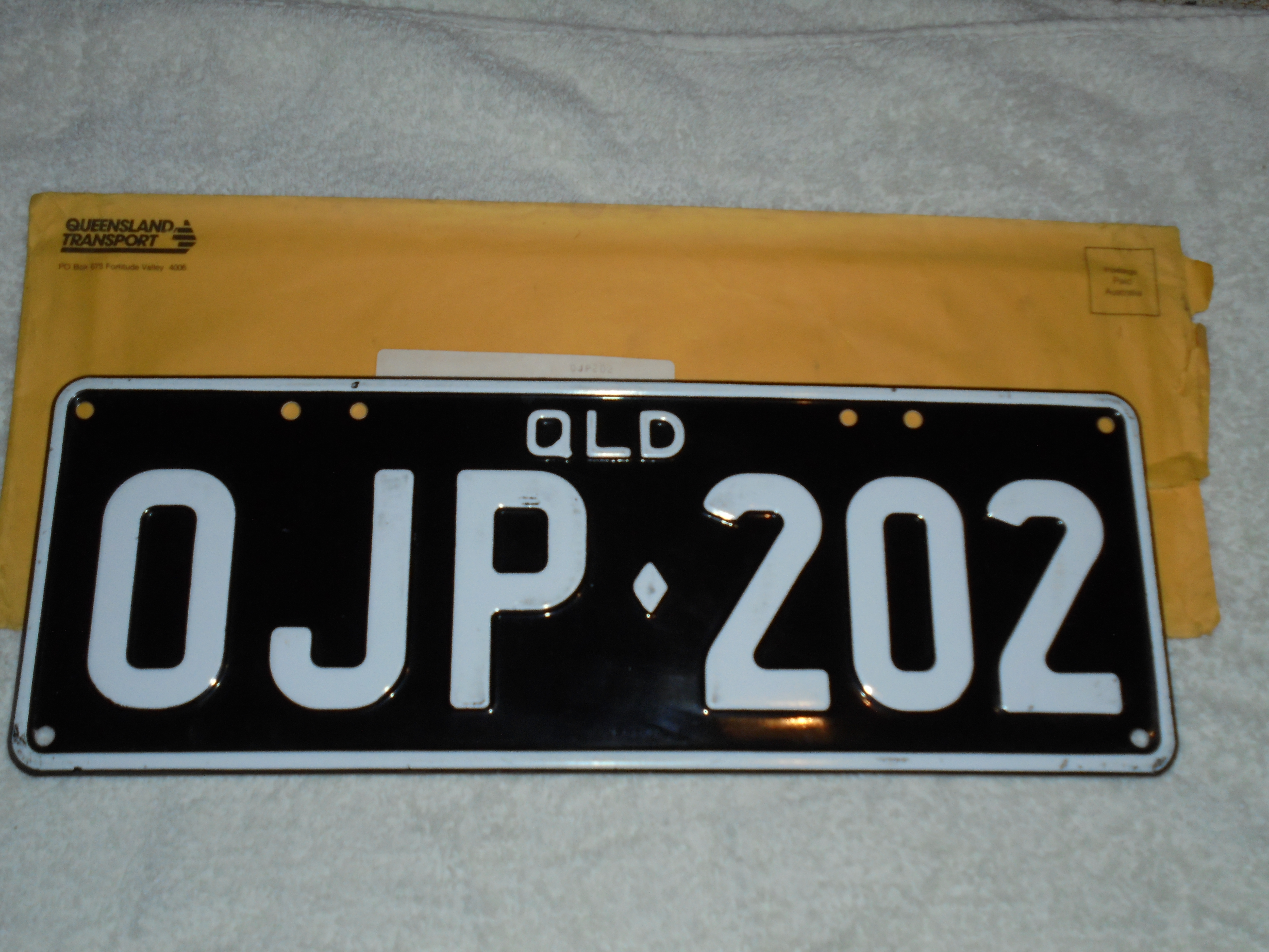 New Genuine QLD Black & White Number Plates -SUIT Any 1956 Vehicle