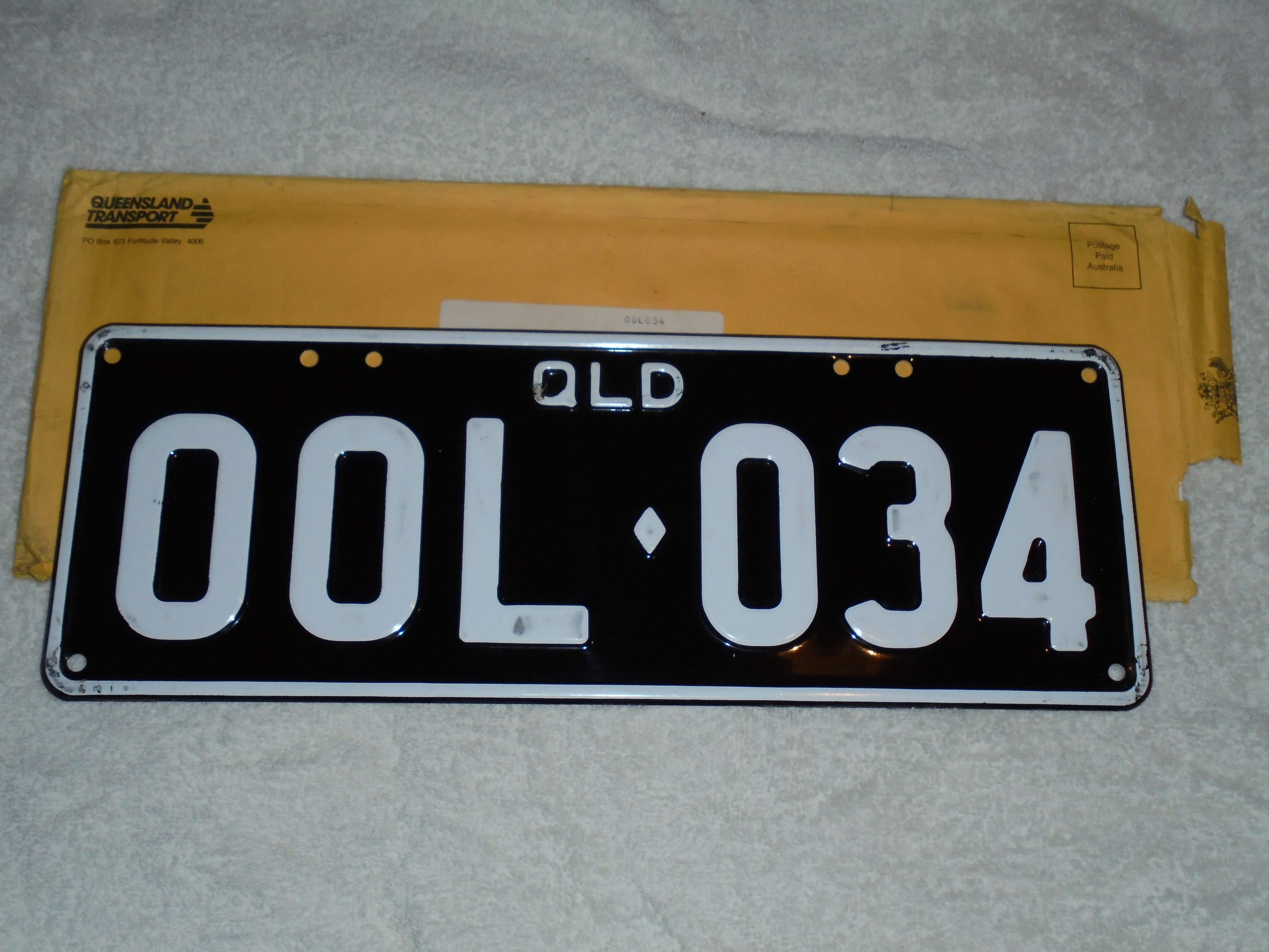 New Genuine QLD Black & White Number Plates -SUIT Any 1956 Vehicle