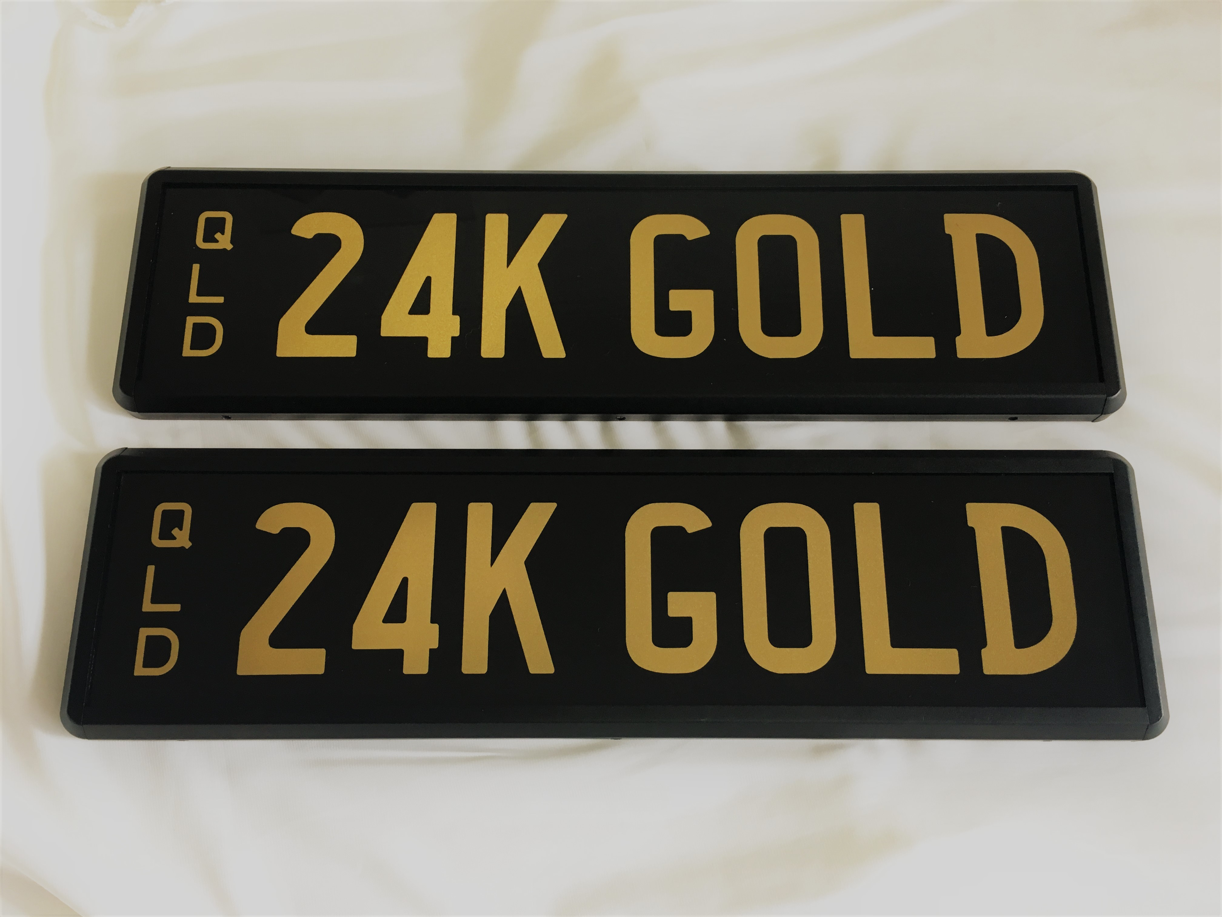 24K Gold Prestige Custom Numberplate