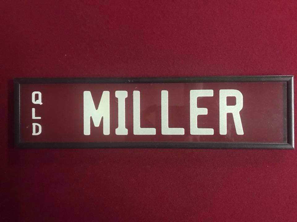 Queensland Prestige Plates For Sale. Miller