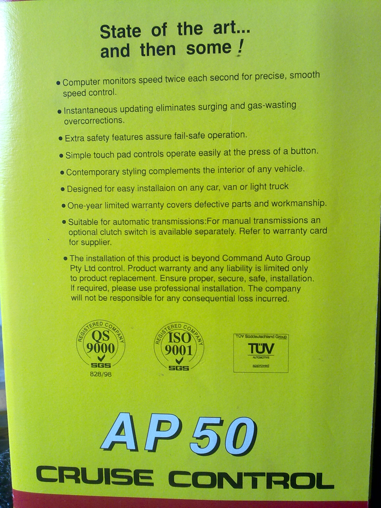 AP50 Cruise Control Kit