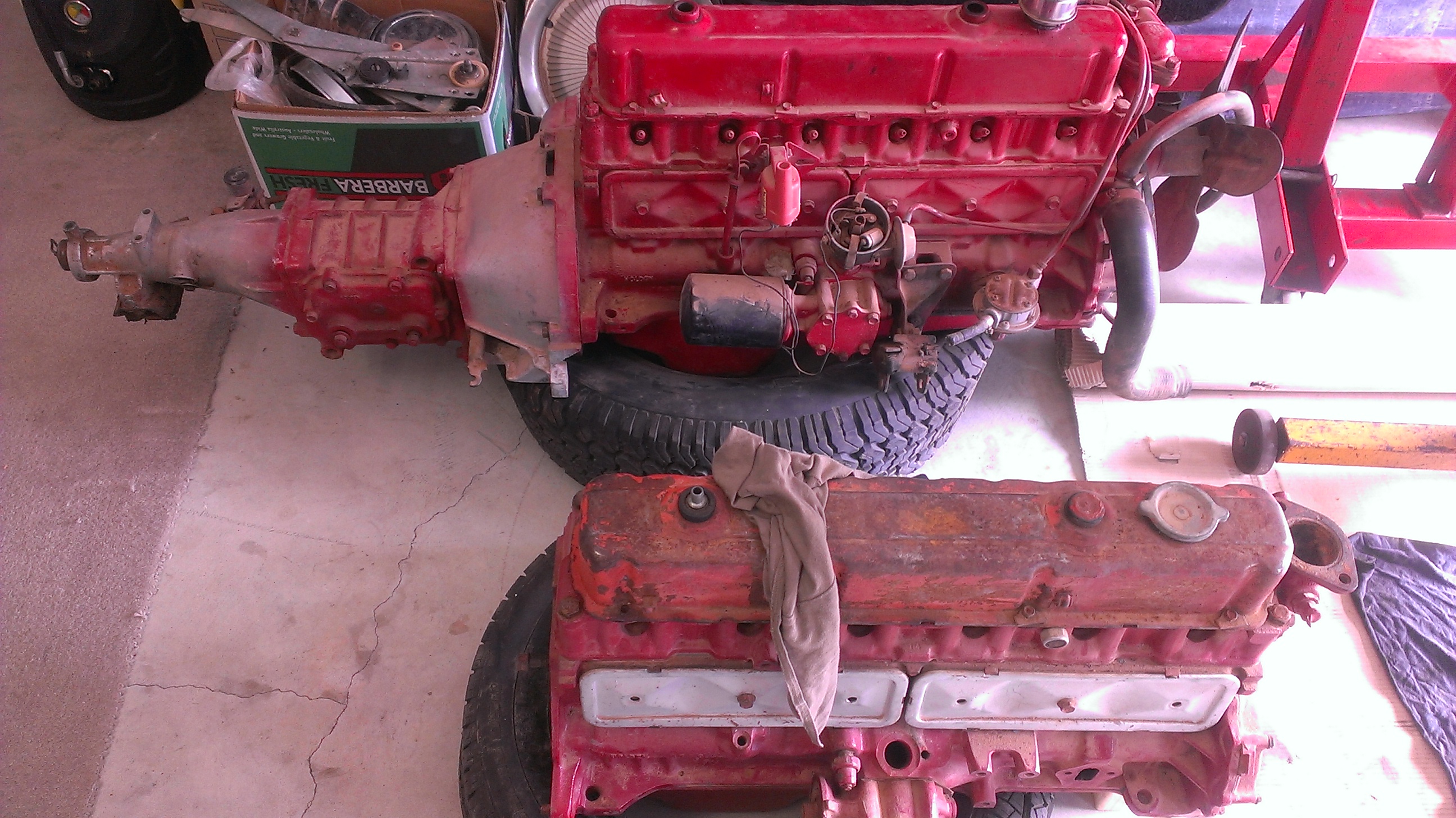 Holden Red 202 Motor & 4 SPD Box