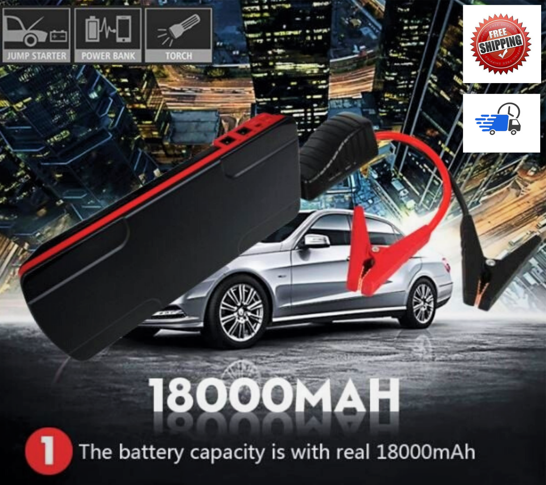 Striker 18000MAH JUMP Starter Power BANK Car Battery Booster Portable