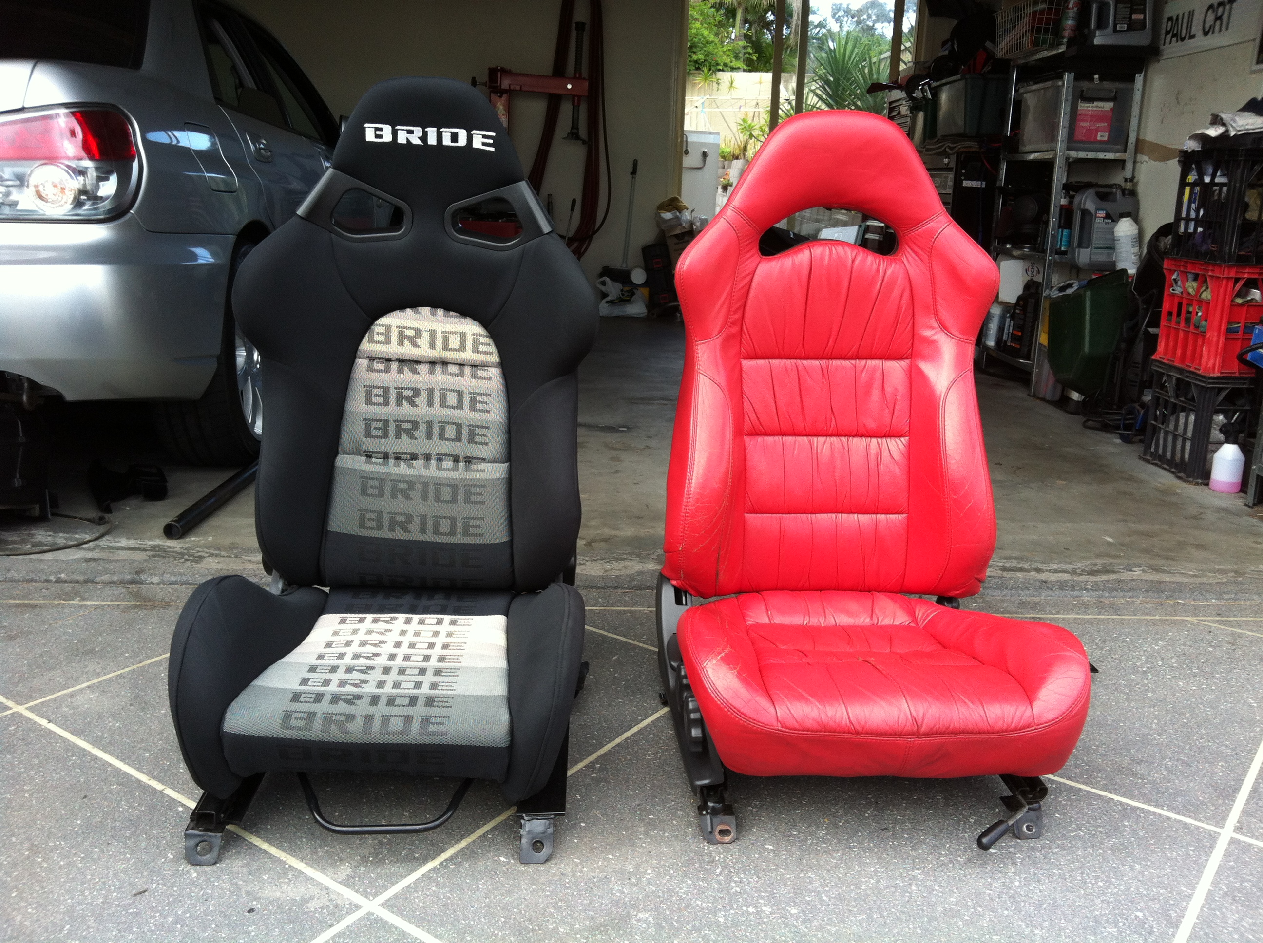 Subaru Impreza GC8 WRX STI V5 Recaro Bucket Seats In Red Leather