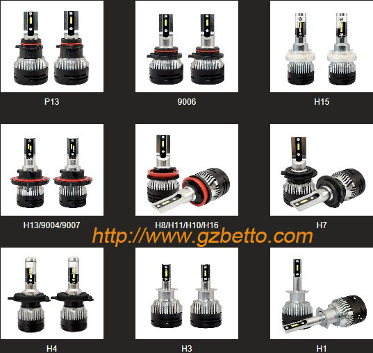 Wholesale 12V Car LED Headlight Bulb H4 H1 H3 H7 H9 H10 H11 H13 H15 H1
