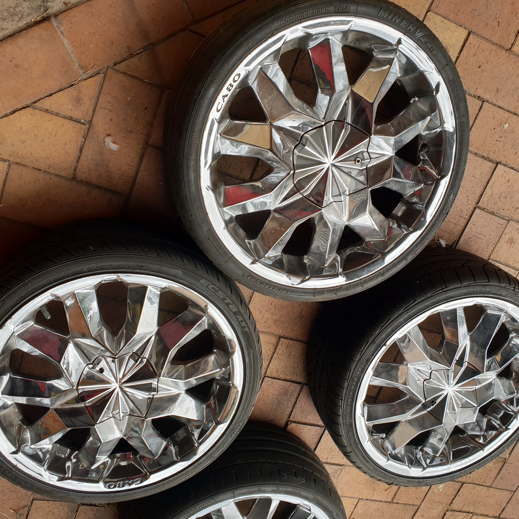 18 Xchrome SET of 4.multifit 4 Stud Wheels Tyres QLD Brisbane 3062187