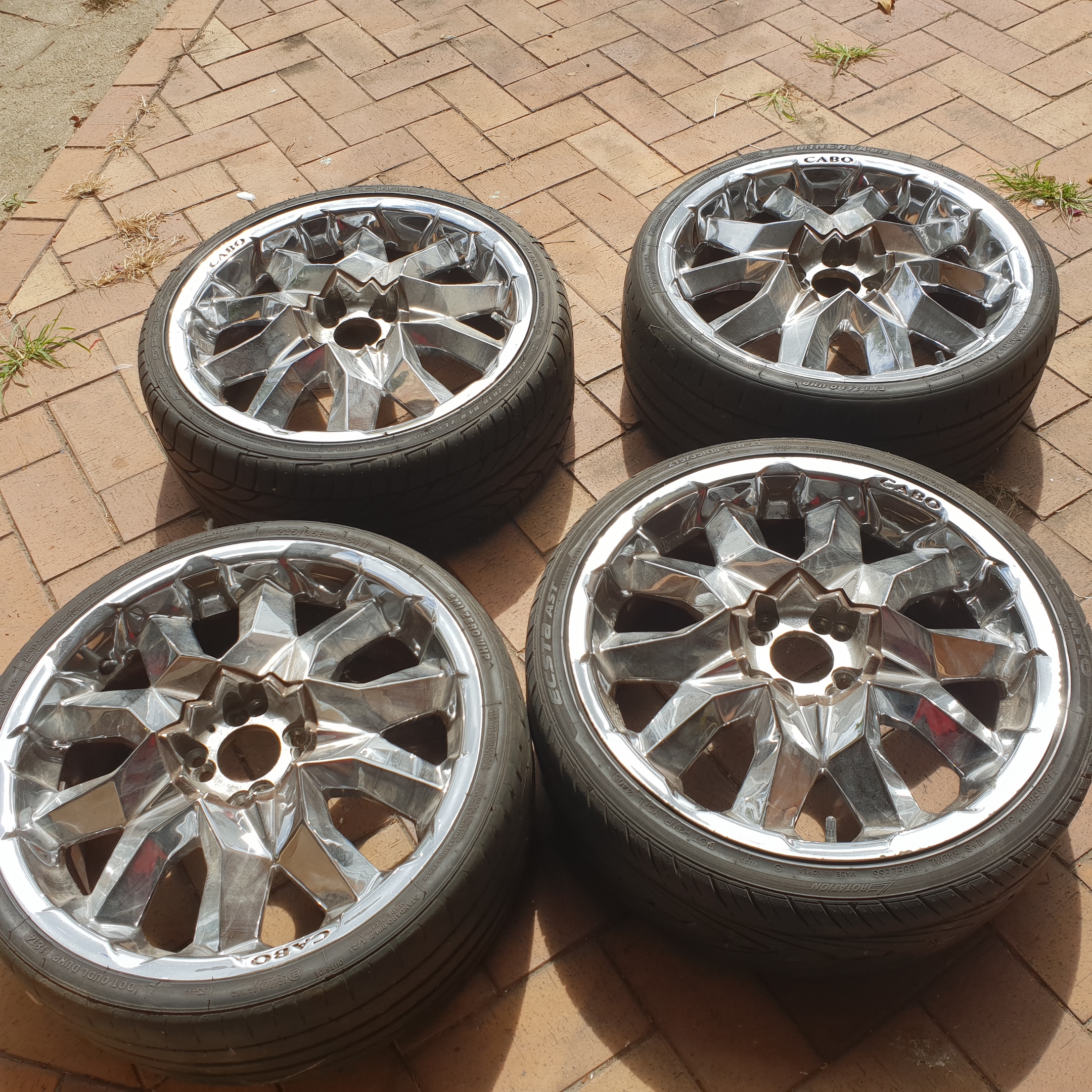 18 Xchrome SET of 4.multifit 4 Stud Wheels Tyres QLD Brisbane 3062187
