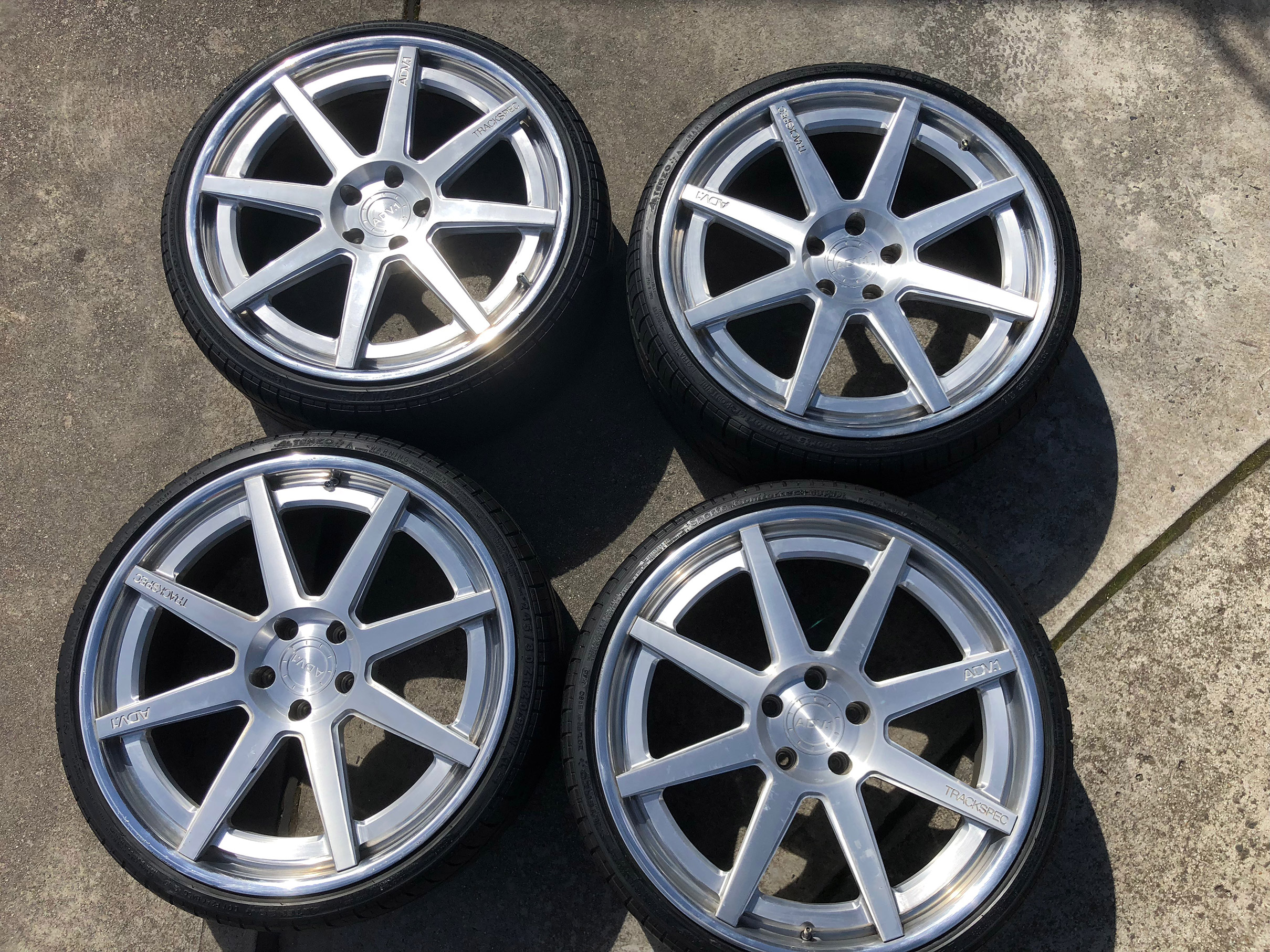 Adv.1 Trackspec Forged 3 Piece Wheels 20x8.5 & Tyres For Vw/audi